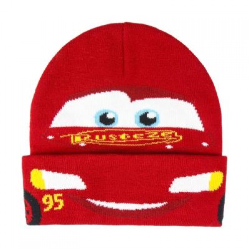 CARS Children's Knitted Cap for Boys red