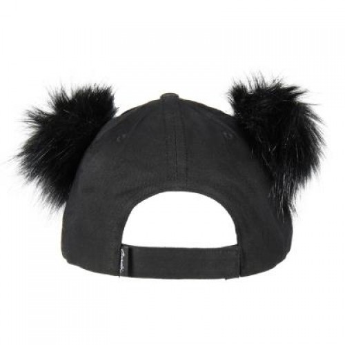 MICKEY Children's Textile Jockey Hat for Girls black with PON PON 56cm