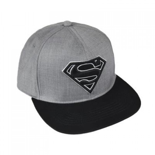 SUPERMAN Καπέλο με επίπεδη κορυφή No 58cm γκρι
