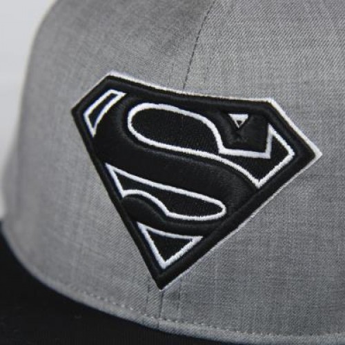 SUPERMAN Καπέλο με επίπεδη κορυφή No 58cm γκρι