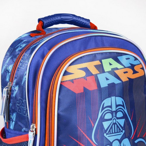 Σχολική Τσάντα Πλάτης Δημοτικού Star Wars premium brillante μπλε