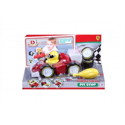 Bburago Junior Ferrari Pit Stop - F1 παιδικό αυτοκινητάκι Κόκκινο 16/85302