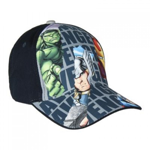 Παιδικό Καπέλο Jockey Υφασμάτινο The Avengers για Αγόρι μαυρο 53cm