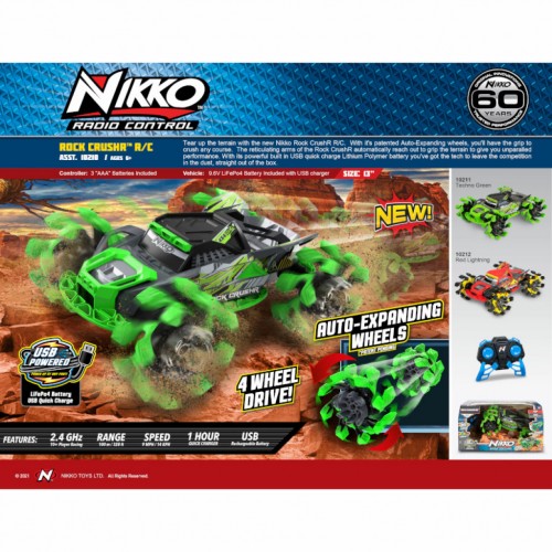 Nikko Rock CrushR ™ R/C The All Terrain Rock Crushing Machine auto techno green - expanding wheels ραδιοελεγχόμενο - τηλεκατευθυνόμενα 34/10211