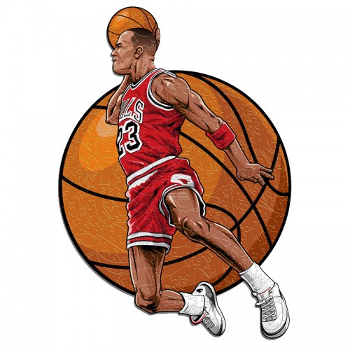 Ξύλινο 3D Puzzle ® - Michael Jordan Α4  21x30cm 160 pcs  Δώρο για λάτρεις του μπάσκετ